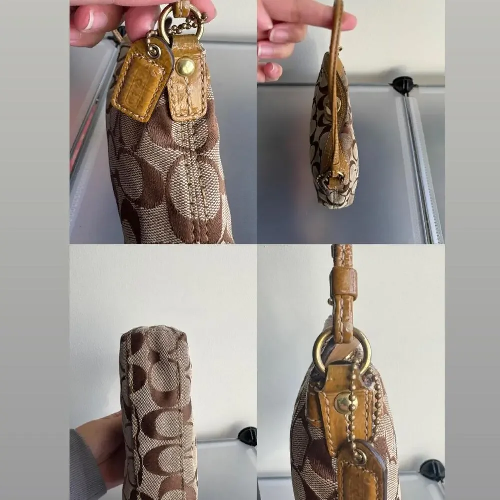 Coach Y2K Tan Signature Turnlock Mini Shoulder Bag - Picture 7 of 7